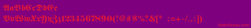 FellowmaidenSemibold Font – Red Fonts on Purple Background