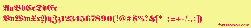 FellowmaidenSemibold Font – Red Fonts on Yellow Background