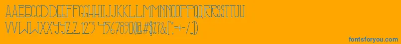 IllusignGrotesque-Schriftart – Blaue Schriften auf orangefarbenem Hintergrund