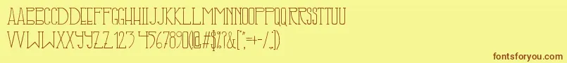IllusignGrotesque-fontti – ruskeat fontit keltaisella taustalla