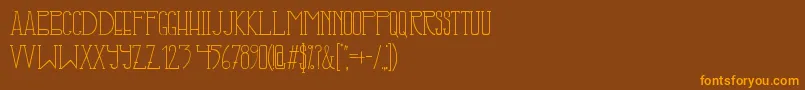 IllusignGrotesque Font – Orange Fonts on Brown Background