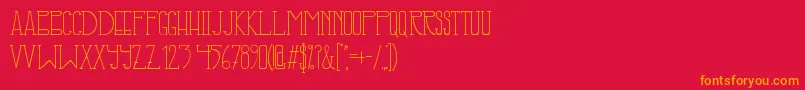 IllusignGrotesque Font – Orange Fonts on Red Background