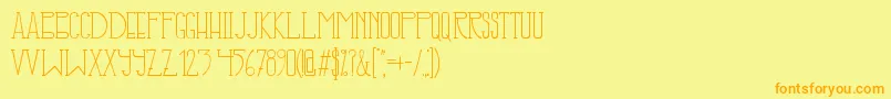 IllusignGrotesque Font – Orange Fonts on Yellow Background