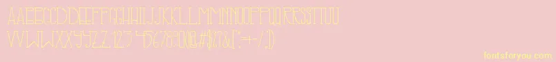 Fonte IllusignGrotesque – fontes amarelas em um fundo rosa