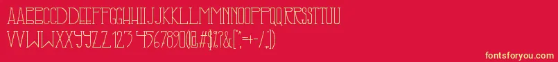 フォントIllusignGrotesque – 黄色の文字、赤い背景