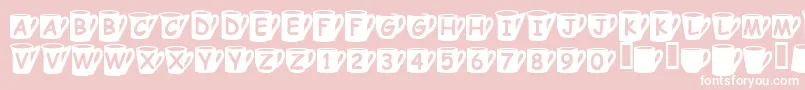 Coffee Mugs Font – White Fonts on Pink Background