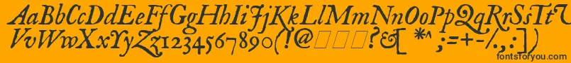 fuente ImFellEnglishItalic – Fuentes Negras Sobre Fondo Naranja