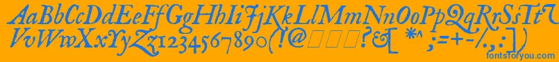 fuente ImFellEnglishItalic – Fuentes Azules Sobre Fondo Naranja