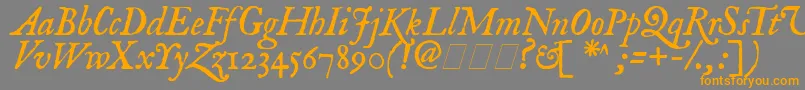 ImFellEnglishItalic Font – Orange Fonts on Gray Background