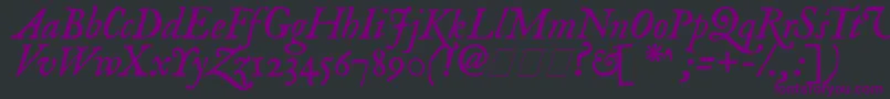 ImFellEnglishItalic Font – Purple Fonts on Black Background