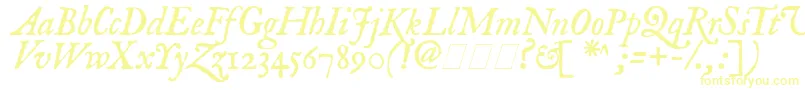 ImFellEnglishItalic Font – Yellow Fonts on White Background