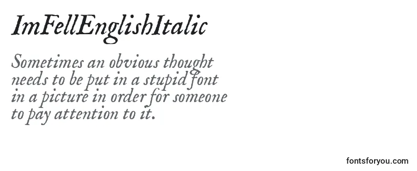 Review of the ImFellEnglishItalic Font