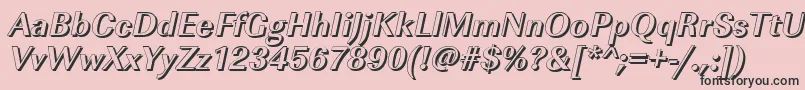 ImperialshBolditalic Font – Black Fonts on Pink Background