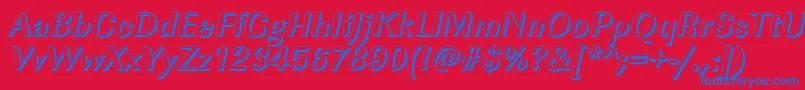 ImperialshBolditalic Font – Blue Fonts on Red Background