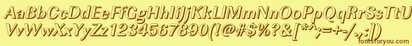 ImperialshBolditalic Font – Brown Fonts on Yellow Background