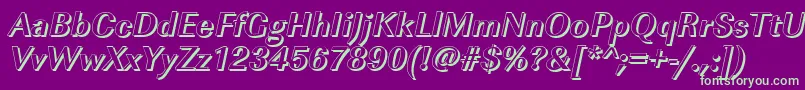 ImperialshBolditalic Font – Green Fonts on Purple Background