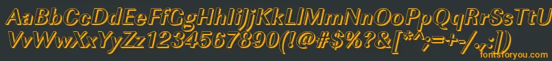 ImperialshBolditalic Font – Orange Fonts on Black Background