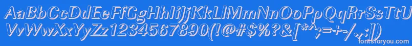ImperialshBolditalic Font – Pink Fonts on Blue Background