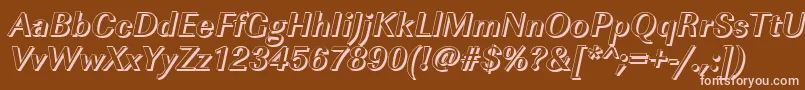 ImperialshBolditalic Font – Pink Fonts on Brown Background