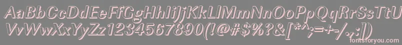 ImperialshBolditalic Font – Pink Fonts on Gray Background