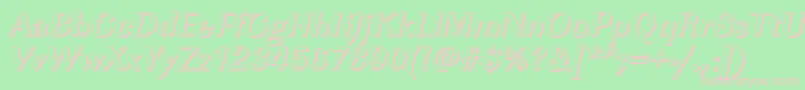 ImperialshBolditalic Font – Pink Fonts on Green Background