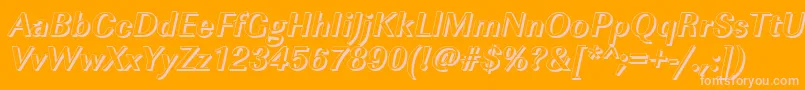 ImperialshBolditalic Font – Pink Fonts on Orange Background