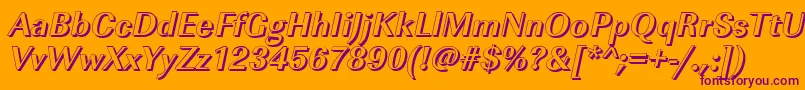 ImperialshBolditalic Font – Purple Fonts on Orange Background