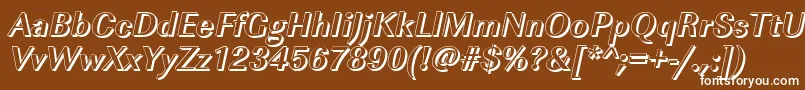 ImperialshBolditalic Font – White Fonts on Brown Background