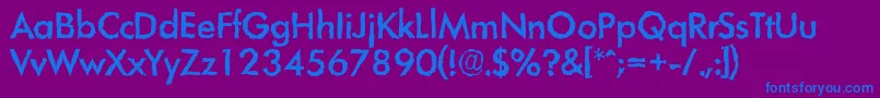 LimerickrandomMediumRegular Font – Blue Fonts on Purple Background