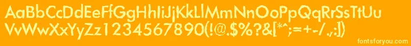 LimerickrandomMediumRegular Font – Yellow Fonts on Orange Background