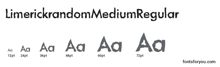 Размеры шрифта LimerickrandomMediumRegular
