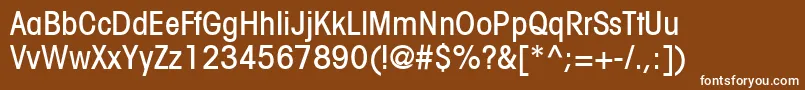 フォントItcAvantGardeGothicLtCondensedMedium – 茶色の背景に白い文字