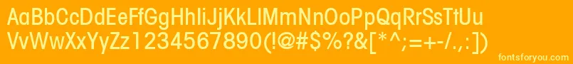 ItcAvantGardeGothicLtCondensedMedium Font – Yellow Fonts on Orange Background
