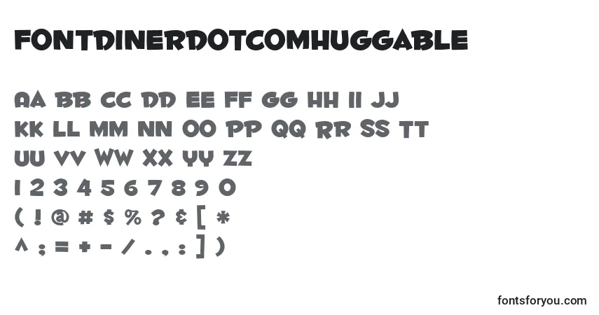 Schriftart Fontdinerdotcomhuggable – Alphabet, Zahlen, spezielle Symbole