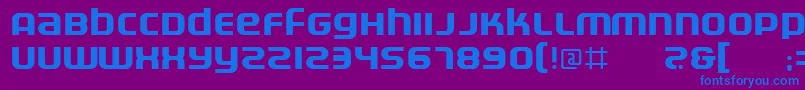 Electr Font – Blue Fonts on Purple Background