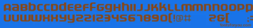 Electr Font – Brown Fonts on Blue Background