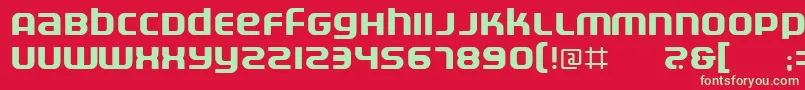 Electr Font – Green Fonts on Red Background