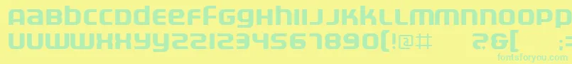 Electr Font – Green Fonts on Yellow Background