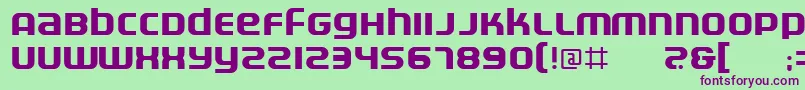 Electr Font – Purple Fonts on Green Background