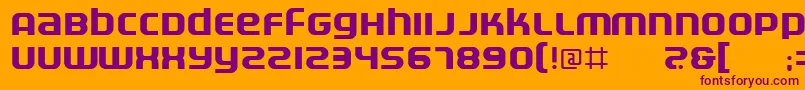 Electr Font – Purple Fonts on Orange Background