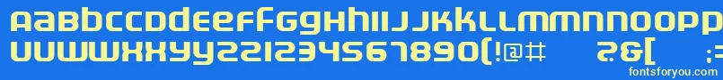 Electr Font – Yellow Fonts on Blue Background