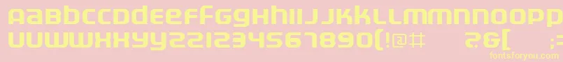 Electr-Schriftart – Gelbe Schriften auf rosa Hintergrund