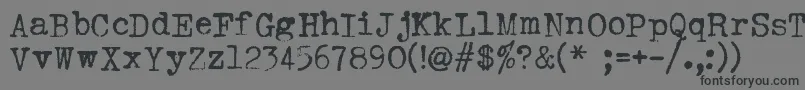 Czcionka Hermes1943 – czarne czcionki na szarym tle