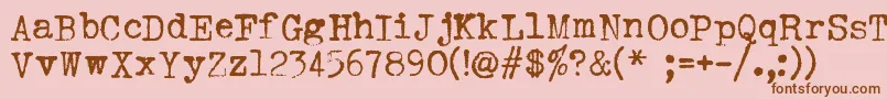 Hermes1943 Font – Brown Fonts on Pink Background