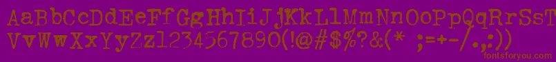 Hermes1943 Font – Brown Fonts on Purple Background