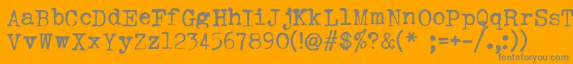 Hermes1943 Font – Gray Fonts on Orange Background