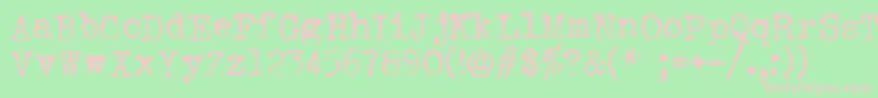 Hermes1943 Font – Pink Fonts on Green Background