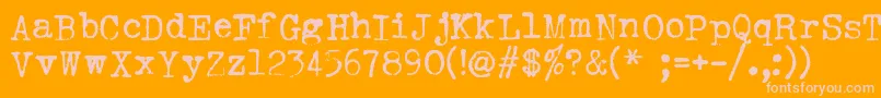 Hermes1943 Font – Pink Fonts on Orange Background