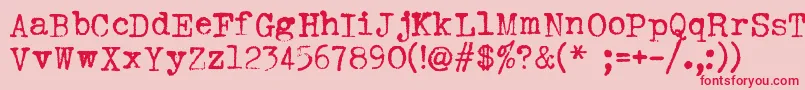 Hermes1943 Font – Red Fonts on Pink Background