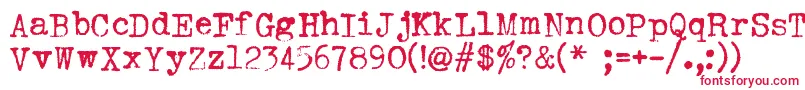 Hermes1943 Font – Red Fonts on White Background